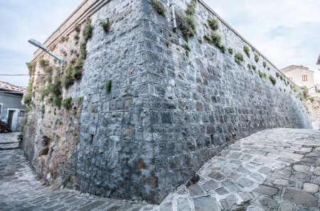 Photo for Wall of stones in the historic center - Royalty Free Image