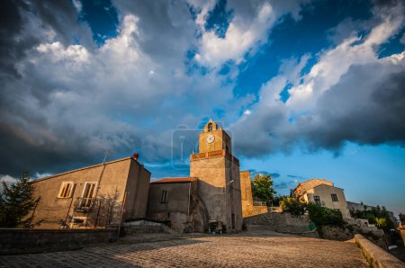 Photo for Clock tower in the historic center, clock tower in the old town - Royalty Free Image