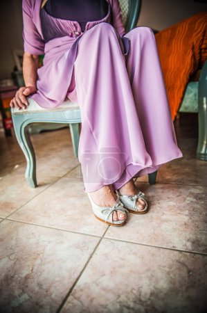 Téléchargez les photos : The bride's shoes, wedding - en image libre de droit