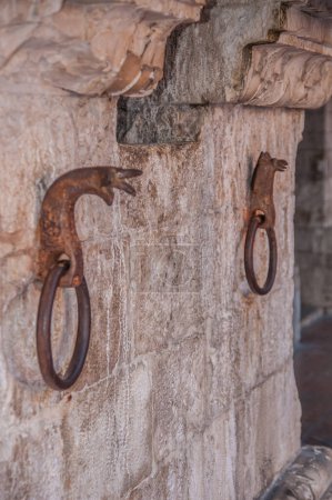 Photo for Antique rings to tie the horses - Royalty Free Image