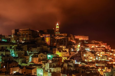 Photo for Matera landscape at night - Royalty Free Image