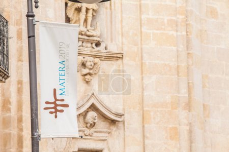 Photo for Flag of matera capital of culture - Royalty Free Image