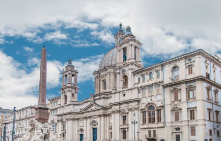 Photo for Navona square Rome,  baroque square, sant'Agnese - Royalty Free Image