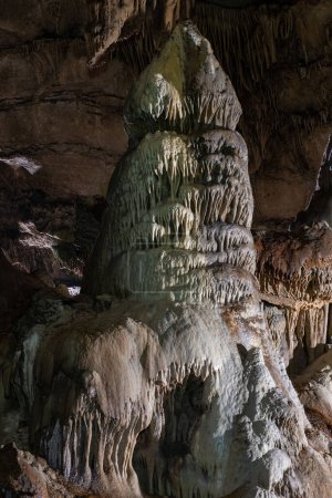 Photo for Stalactites and stalagmites in the central chamber of the cave - Royalty Free Image