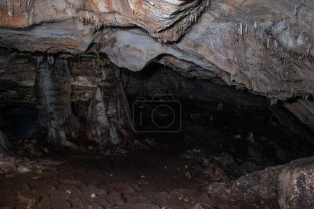 Photo for Cave interior with stalactites and stalagmites - Royalty Free Image
