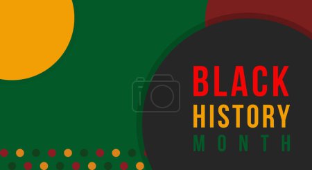 Téléchargez les illustrations : Black History Month background. African American History is celebrated annually in February. - en licence libre de droit