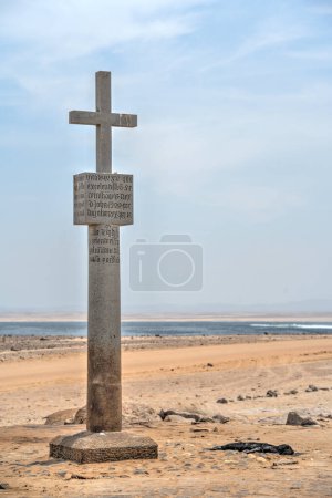Téléchargez les photos : Beautiful view of desert near ocean at Cape Cross Namibia - en image libre de droit
