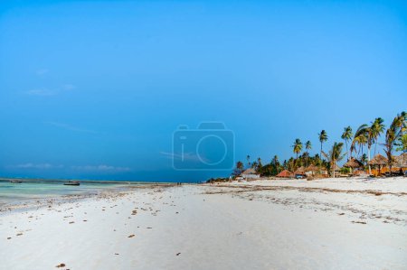 Téléchargez les photos : Nungwi, Zanzibar, Tanzanie - Janvier 2023 : Plage pittoresque par temps ensoleillé - en image libre de droit