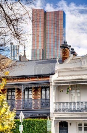 Photo for Melbourne, Australia - 1 August, 2023: Historical city center in cloudy weather, HDR image - Royalty Free Image