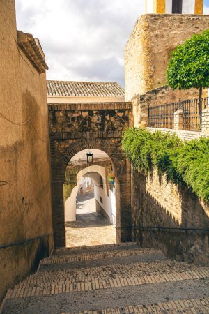 Photo for Scenic view of Town of Iznajar with ancient buildings at Cordoba, Spain - Royalty Free Image