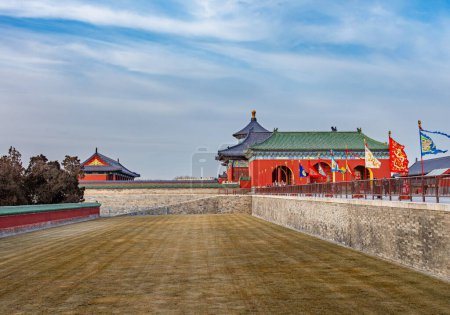 Téléchargez les photos : Pékin, Chine - février 1, 2019 : Belle vue sur Temple du ciel par temps ensoleillé, HDR Image - en image libre de droit