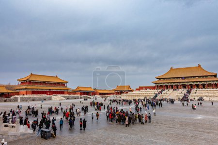 Photo for Beijing, China - January 23, 2019: Forbidden City Palace in cloudy weather - Royalty Free Image