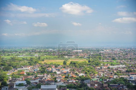 Aerial view of Surakarta city at Java, Indonesia