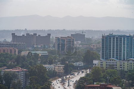 Photo for Nairobi, Kenya - July 1 2023: City center landmarks in sunny weather, HDR Image - Royalty Free Image