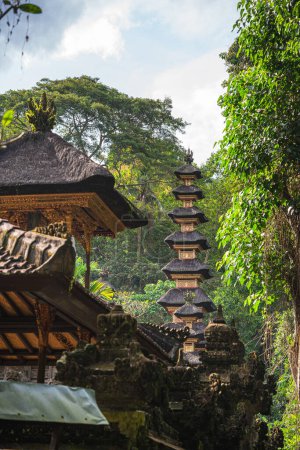 Photo for Ubud, Bali, Indonesia - July 1 2023 : Historical landmarks in cloudy weather, HDR Image - Royalty Free Image