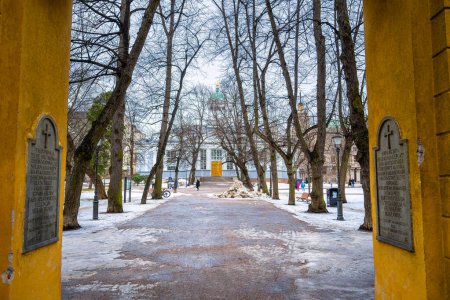 Foto de Helsinki, Finlandia - 18 de marzo de 2023: Centro de la ciudad en invierno, HDR Imagen - Imagen libre de derechos