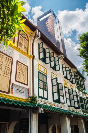 Photo for Singapore - July 1 2023 : Chinatown District in Sunny Weather, HDR Image - Royalty Free Image