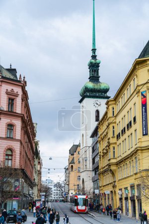 Foto de Brno, República Checa - 1 de marzo de 2023: Centro histórico de la ciudad con clima nublado, HDR Imagen - Imagen libre de derechos