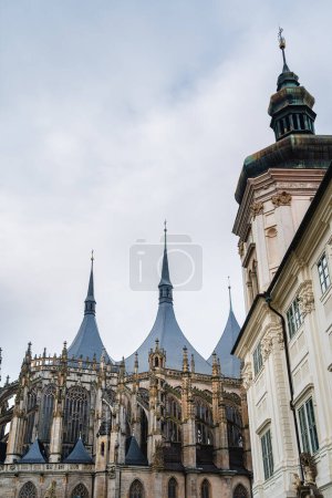 Photo for Kutna Hora, Czech Republic - March 1 2023: Historical city center in cloudy weather, HDR Image - Royalty Free Image