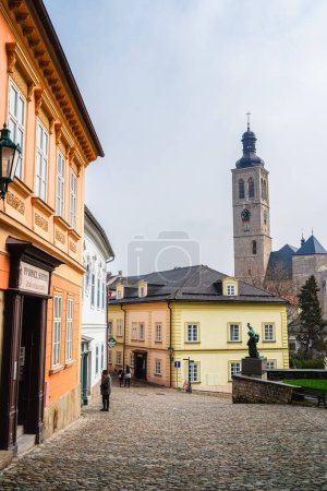 Photo for Kutna Hora, Czech Republic - March 1 2023: Historical city center in cloudy weather, HDR Image - Royalty Free Image