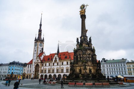 Photo for Olomouc, Czech Republic - March 1 2023: Historical city center in cloudy weather, HDR Image - Royalty Free Image