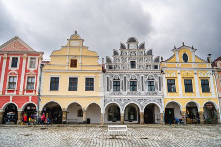Photo for Telc, Czech Republic - March 1 2023: Historical city center in cloudy weather, HDR Image - Royalty Free Image
