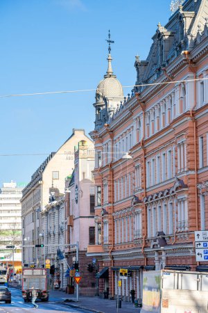 Téléchargez les photos : Turku, Finlande - 1 mars 2023 : Repères historiques de la ville en hiver, HDR Image - en image libre de droit
