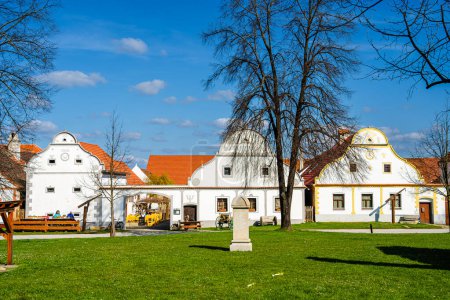 Photo for Holasovice, Czech Republic - March 1 2023 : Historical village in sunny weather, HDR Image - Royalty Free Image