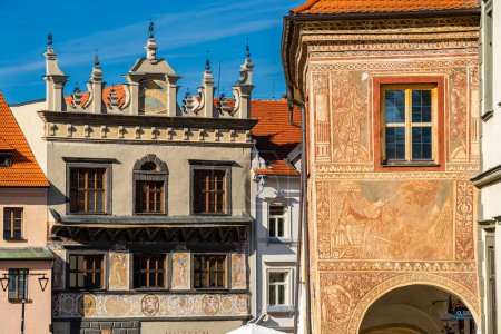 Foto de Prachatice, República Checa - 1 de marzo de 2023: Pueblo histórico con clima soleado, HDR Imagen - Imagen libre de derechos