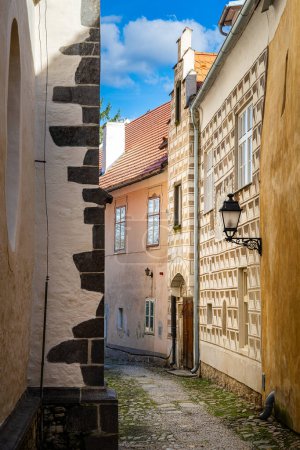 Photo for Prachatice, Czech Republic - March 1 2023 : Historical village in sunny weather, HDR Image - Royalty Free Image