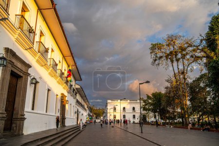 Photo for Popayan, Cauca, Colombia - February 2, 2024: Beautiful view of Historical city center in cloudy weather - Royalty Free Image