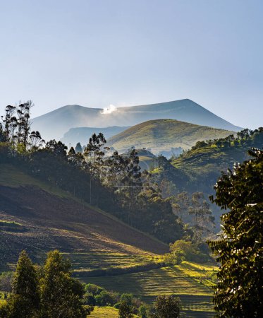 Vue panoramique du parc national Purace à Cauca, en Colombie