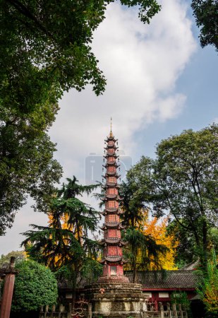 Photo for Chengdu, China - December 5, 2023: Wenshu Temple in sunny weather, HDR Image - Royalty Free Image