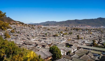 Photo for Lijiang, Yunnan, China - December 1 2023 : Old town in sunny weather, HDR Image - Royalty Free Image