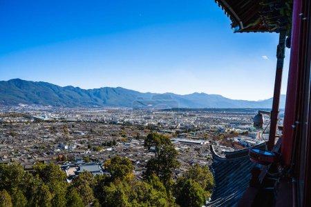 Photo for Lijiang, Yunnan, China - December 1 2023 : Old town in sunny weather, HDR Image - Royalty Free Image