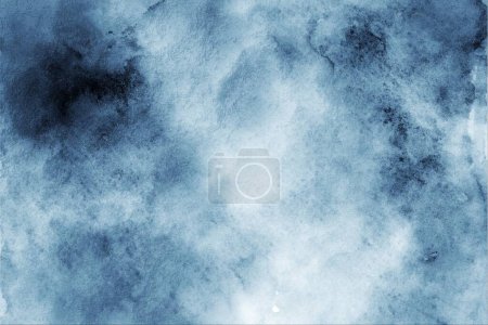 Foto de Textura de acuarela fondo sobre lienzo con efecto degradado azul - Imagen libre de derechos