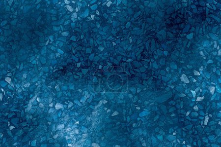 Foto de Fondo escamoso áspero de la textura del azulejo de piedra con brillo del gradiente azul oscuro. - Imagen libre de derechos