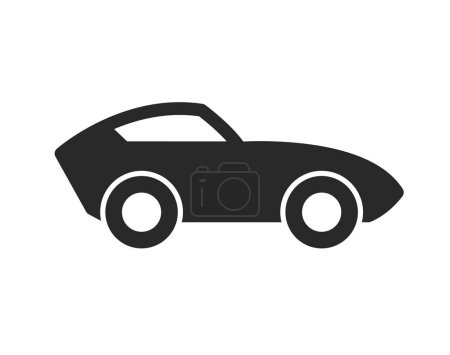 Illustration for Simple sports coupe car silhouette icon - Royalty Free Image