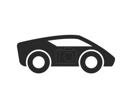 Illustration for Simple sports car silhouette icon - Royalty Free Image