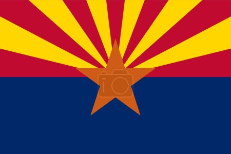 Illustration for Accurate correct arizona state flag - Royalty Free Image