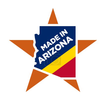 Illustration for Made in arizona logo - Royalty Free Image