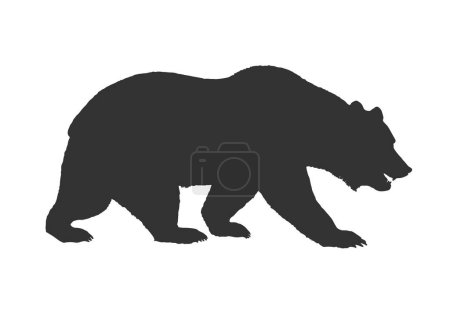 Téléchargez les illustrations : Silhouette de grizzli brun - en licence libre de droit