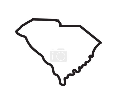 Illustration for South carolina state shape outline - Royalty Free Image