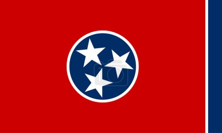 Illustration for Accurate correct tennessee tn state flag - Royalty Free Image