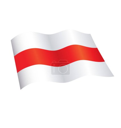 Illustration for Variant flag belarus flying waving icon - Royalty Free Image