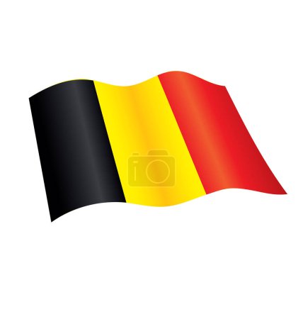 Téléchargez les illustrations : Battant pavillon de la Belgique - en licence libre de droit