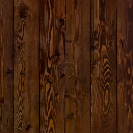 Illustration for Realistic old timber wood wall floor - Royalty Free Image