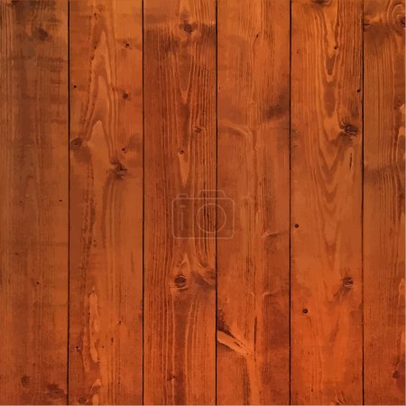 Illustration for Realistic old timber wood wall floor - Royalty Free Image
