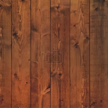 Ilustración de Piso de pared de madera vieja realista - Imagen libre de derechos