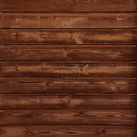 Illustration for Rustic old timber wood wall - Royalty Free Image